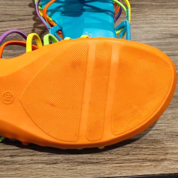 Penmans Jimmy sandals summer vibrant multi-colours women's size 8 1/2 - Picture 9 of 10